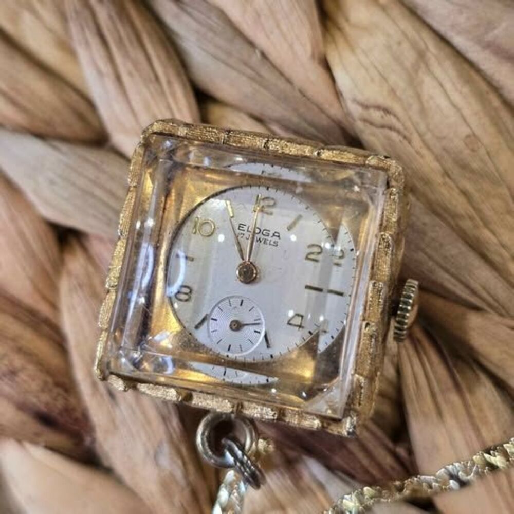 Vintage Eloga 17 Jewels Pendant Watch